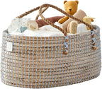 BEBE BASK Premium Light Blue Baby Diaper Caddy Organizer -Handmade by BEBEBASK%C2%AE