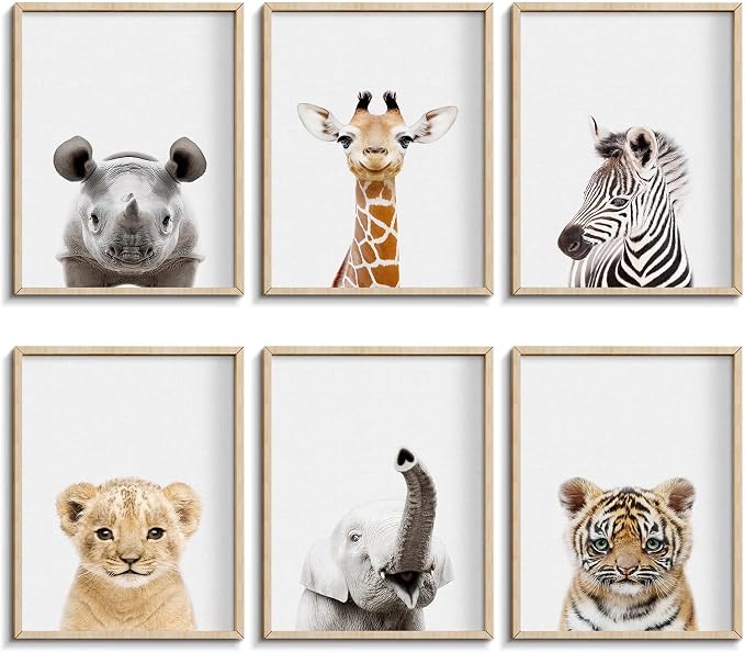 Safari Cute Animal Decor: Rhino, Zebra by CALMART