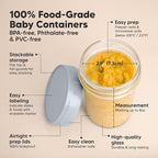 KeaBabies 4pk 8oz Glass Baby Food Containers - Image 2