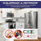 Jetec 10 Pieces Cabinet Locks for Babies, U-Shaped Proofing Drawers Safety - Image 3