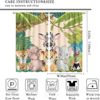 Animals Curtains Colorful Forest Cartoon Cute Zebra Tiger Elephant - Image 2