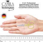 CS02 3 1/2" Professional Hypoallergenic Gold Plated Manicure & Pedicure Sharp - Image 4