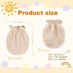 Pro Goleem Muslin Baby Mittens for Newborn, 100% Cotton No Scratch Soft - Image 4