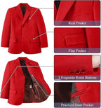 Boy's Suit Formal Slim Fit 5 Pieces Suit Set Blazer Vest Pants - Image 3