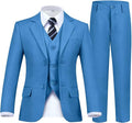 Boy's Suit Formal Slim Fit 5 Pieces Suit Set Blazer Vest Pants by Fesenbo