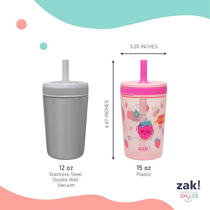 Zak Designs Kelso Toddler Cups For Travel or At Home, 15oz 2-Pack Durable - Image 8