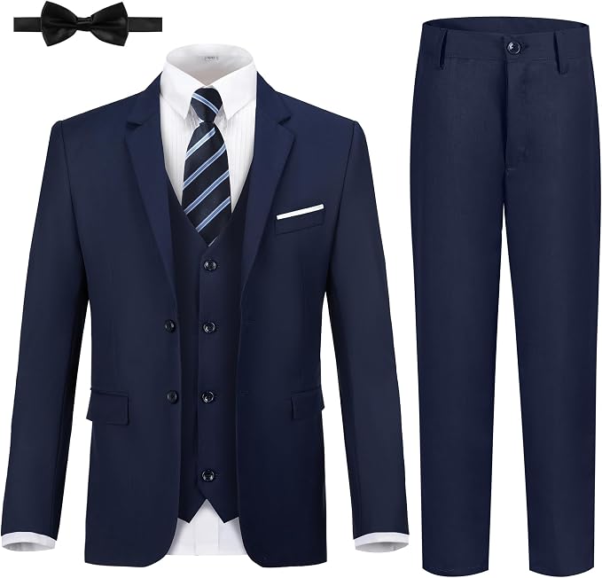 JPF Boy's Formal Suit Set Slim Fit Kids Tuxedo Suits by JPFMALESUIT