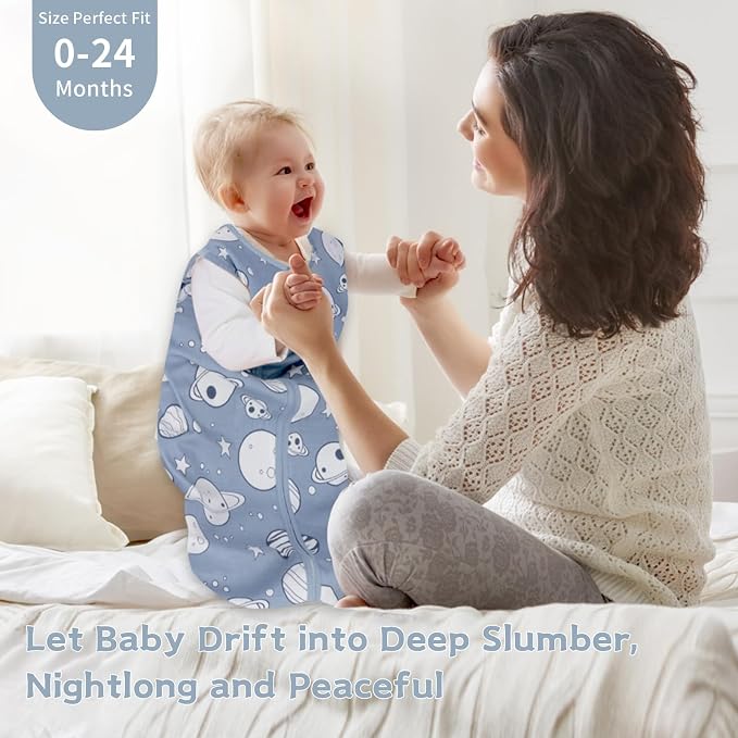 Baby Sleep Sack 12-18 Months Baby Wearable Blanket 100% Cotton TOG 0.5 2-Way - Image 8