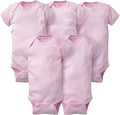 Gerber baby-girls 5-pack Solid Onesies Bodysuits by Gerber