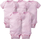 Gerber baby-girls 5-pack Solid Onesies Bodysuits by Gerber