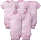 Gerber baby-girls 5-pack Solid Onesies Bodysuits by Gerber