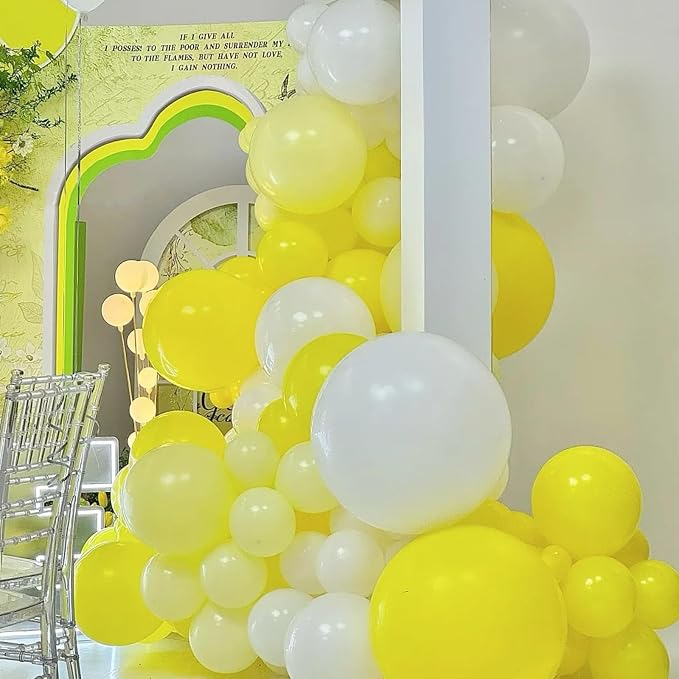 90pack Pastel Yellow Balloons Different Size 18/12/10/5 Inch Pastel Yellow - Image 4