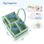 Maliton Baby Diaper Caddy, Nursery Storage Bin & Car Organizer - Image 2