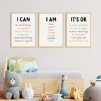 Kids Affirmation Wall Art Positive Canvas Wall Decor Inspirational Quotes Wall - Image 4