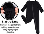 Baby Boy Footed Pajamas with Mittens, Rayon Made from Bamboo Sleepers, 2 Way - Image 3