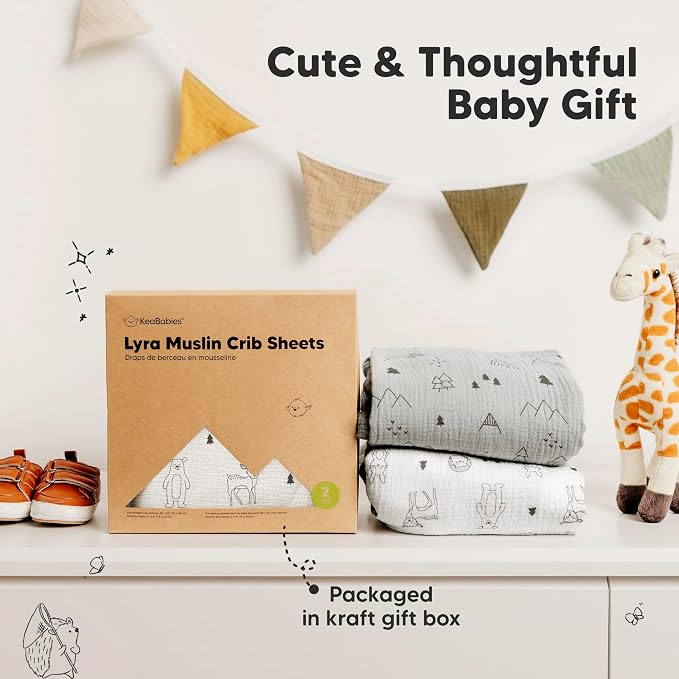 KeaBabies 2-Pack Muslin Crib Sheets - Image 9