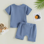 Rtnnsbbfcm Newborn Baby Boy Summer Clothes Short Sleeve Color Block Front - Image 3