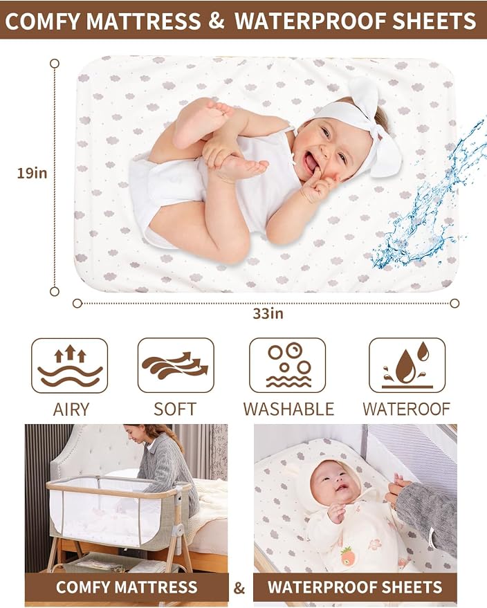 Baby Bassinet, Bassinet Bedside Sleeper - Image 2