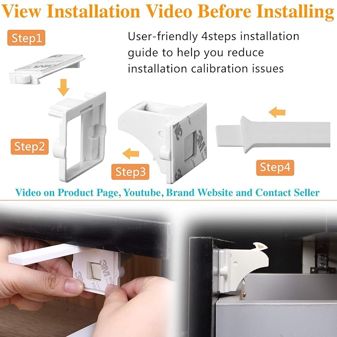 Vmaisi Adhesive Magnetic Cabinet Locks - Image 5