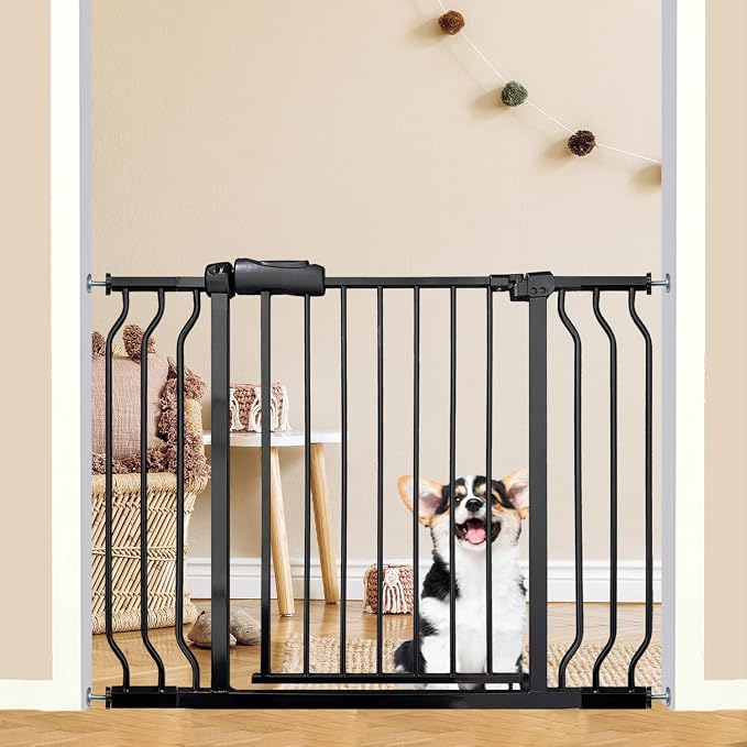 38.5-43.5 Inch Extra Wide Baby & Dog Gate, Pressure Mounted Walk Through by Ghthes+Felle