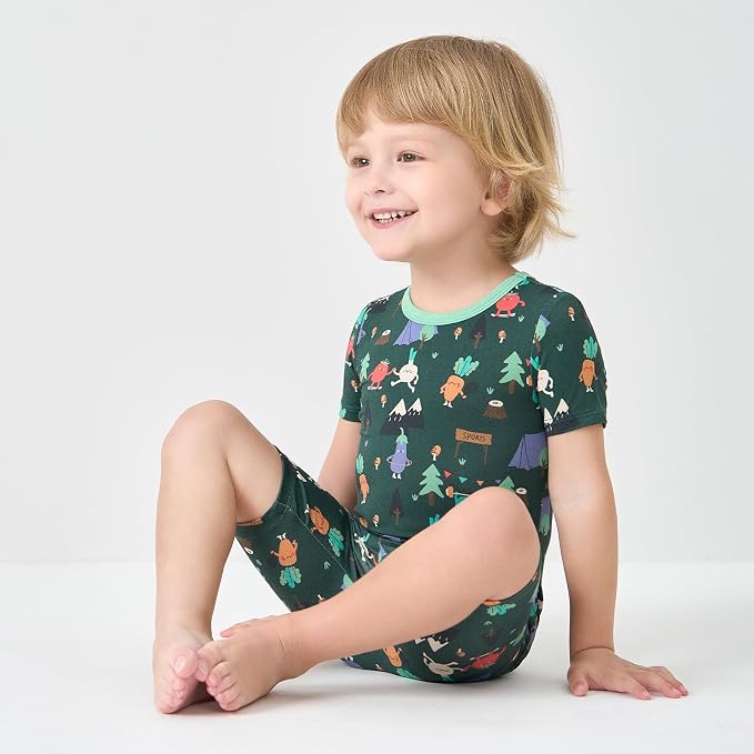 pureborn Baby Toddler Kids Viscose from Bamboo Pajamas Set Pjs 2pcs 18M-8Y - Image 4