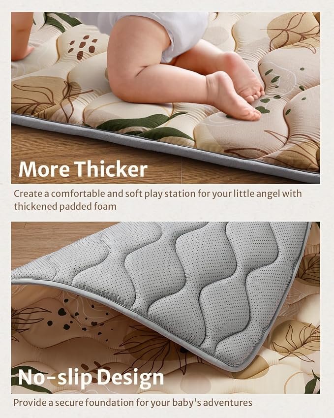 Blissful Diary Baby Play Mats for Floor, 71x59 Inch Extra Thicker & Large Soft - Image 5