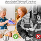 BUSOHA 2 Pack Stainless Steel Toddler Snack Cups - 9 OZ Snack Cups - Image 5