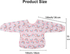 SPINFOX 2 Pack Baby Smock for Eating, Mess Proof Baby Bib, Waterproof Toddler - Image 6