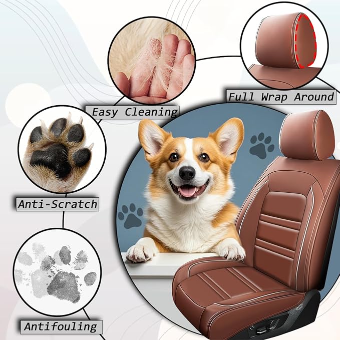 Seat Cover for Ford Transit 2014-2024 | Car Seat Covers Front Seats, Waterproof - Image 8