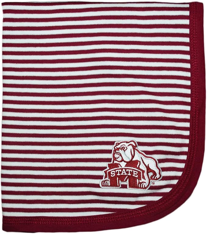 Creative Knitwear Mississippi State Bulldogs Striped Baby and Toddler Blanket by CollegeBaby