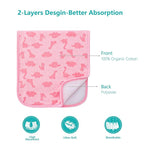 Hakochia Burp Cloths for Baby Boy & Girl Organic Cotton Large Unisex Burp - Image 2