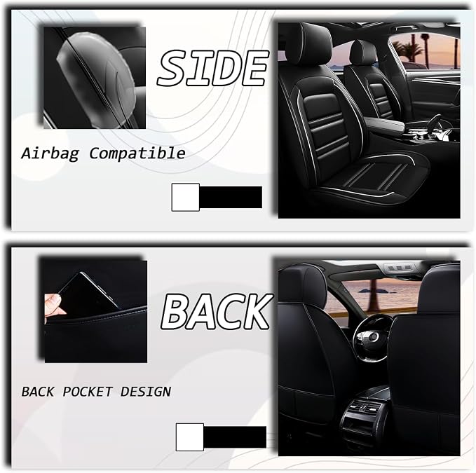 Seat Covers for Ford Escape 2001-2025 | 5-Seats Leather Seat Covers - Image 6