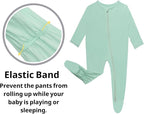 Baby Boy Footed Pajamas with Mittens, Rayon Made from Bamboo Sleepers, 2 Way - Image 3