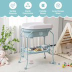 BABY JOY Baby Bathtub with Changing Table, Foldable Infant Diaper Changing - Image 9