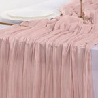 Socomi 4pcs Pink Table Runner Spring Easter Cheesecloth Table Runner 170 inch by Socomi