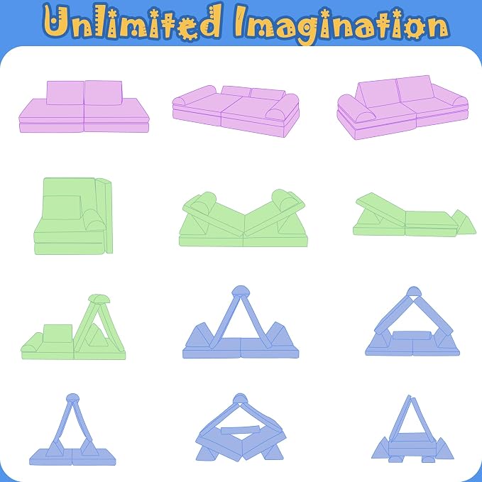 Modular Kids Sofa, Couch for Toddler and Baby Playroom/Bedroom, Perfect Toddler - Image 4