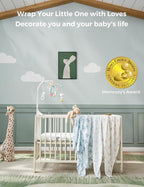 Momcozy Muslin Best Wishes Swaddle Blankets, Ultra Soft Neutral Registry - Image 7