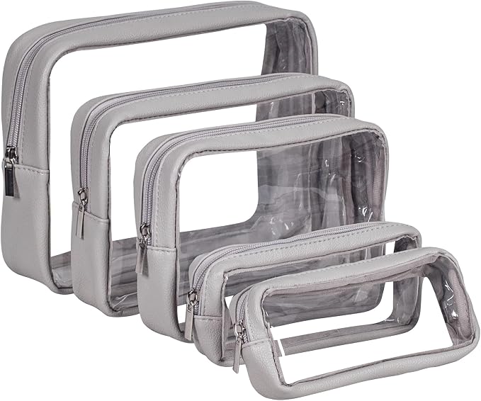 TSA Approved 5-Piece Diaper Bag Organizer Pouch Set Clear Waterproof TPU Kids by Remobia+Hicol