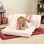 Extra Wider Seating Toddler Couch, 2-in-1 Toddler Soft Couch Fold Out - Image 7