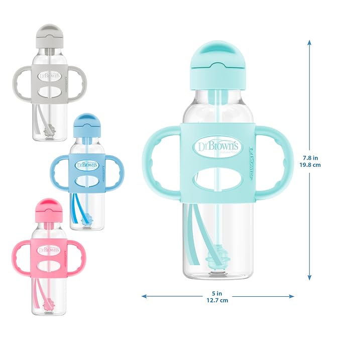 Dr. Brown's Milestones Narrow Sippy Straw Bottle, Spill-Proof - Image 8