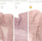 FEXIA 3 Pack Table Runner Dusty Pink Cheesecloth 35x120 Inches Spring Easter - Image 3