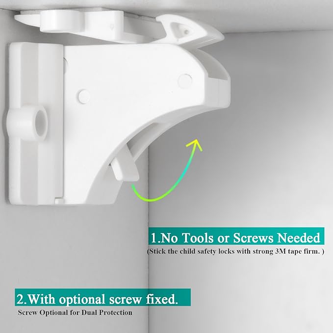 Vmaisi Adhesive Magnetic Cabinet Locks - Image 6