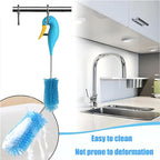 Water Bottle Cleaner Brush Semi-Automatic Silicone Bottle Brush - Image 3