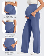 G4Free Maternity Pants Over The Belly Yoga Dress Work Pregnancy Pants Stretchy - Image 7