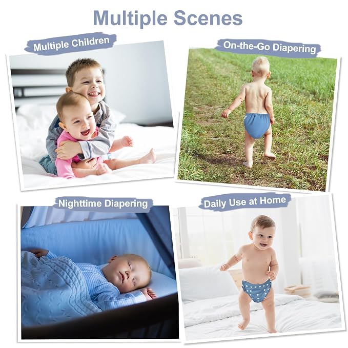 babygoal Baby Boy Cloth Diapers 6 Pack - Image 4