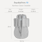 Dreamland Baby Bamboo Viscose Swaddle Sleep Sack. 1.0 TOG Ultra Soft Swaddle - Image 6