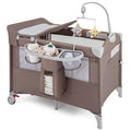 BABY JOY 5-in-1 Pack and Play, Portable Baby Bedside Sleeper by BABYJOY