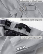 Boys' Formal Suit Set Adjustable Waist Suits - Image 3