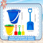 40 Pack Beach Bucket and Shovel Set Mini Plastic Buckets Sand Shovel Sand Pail - Image 2