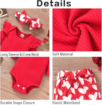 Aalizzwell Preemie Newborn Infant Baby Girls Clothes Ribbed Romper Bodysuit - Image 2